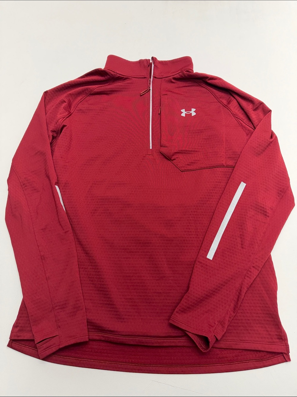 UNDER ARMOUR Men’s XL Crimson Red Running Performance 1/4 Zip